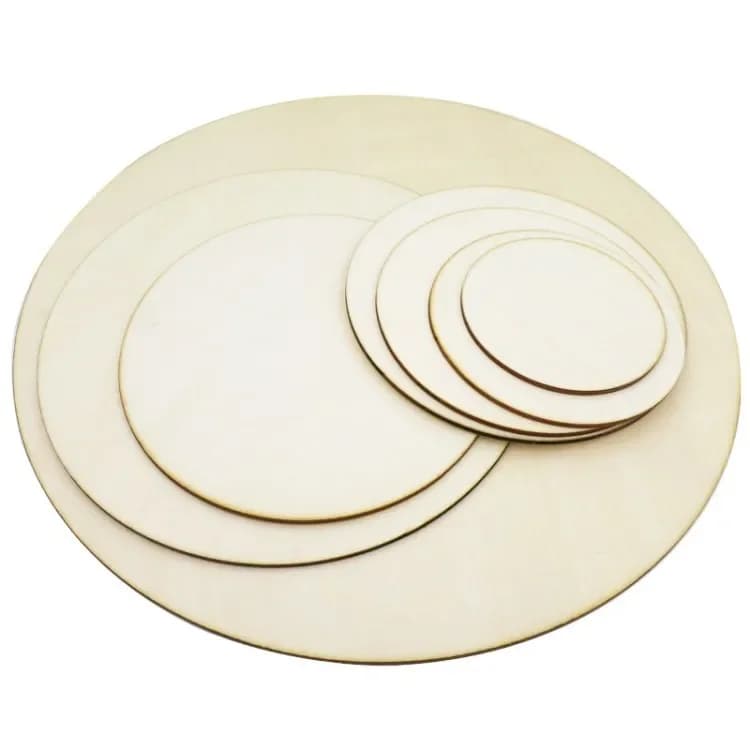 10-80 mm round disc Unfinished wooden rim Wood pieces Wood cutters Handmade ornaments Laser engraving
