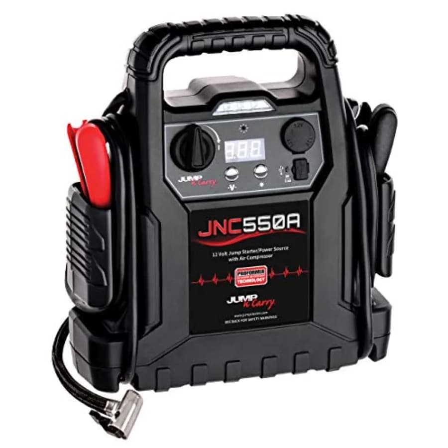Avviatore di Emergenza Jump-N-Carry 1100 Peak Amp con Compressore d'Aria Nero