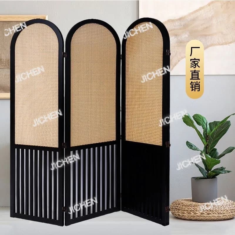 Blocco portico mobile pieghevole di fascia alta con schermo in legno, decorazione del soggiorno, casa