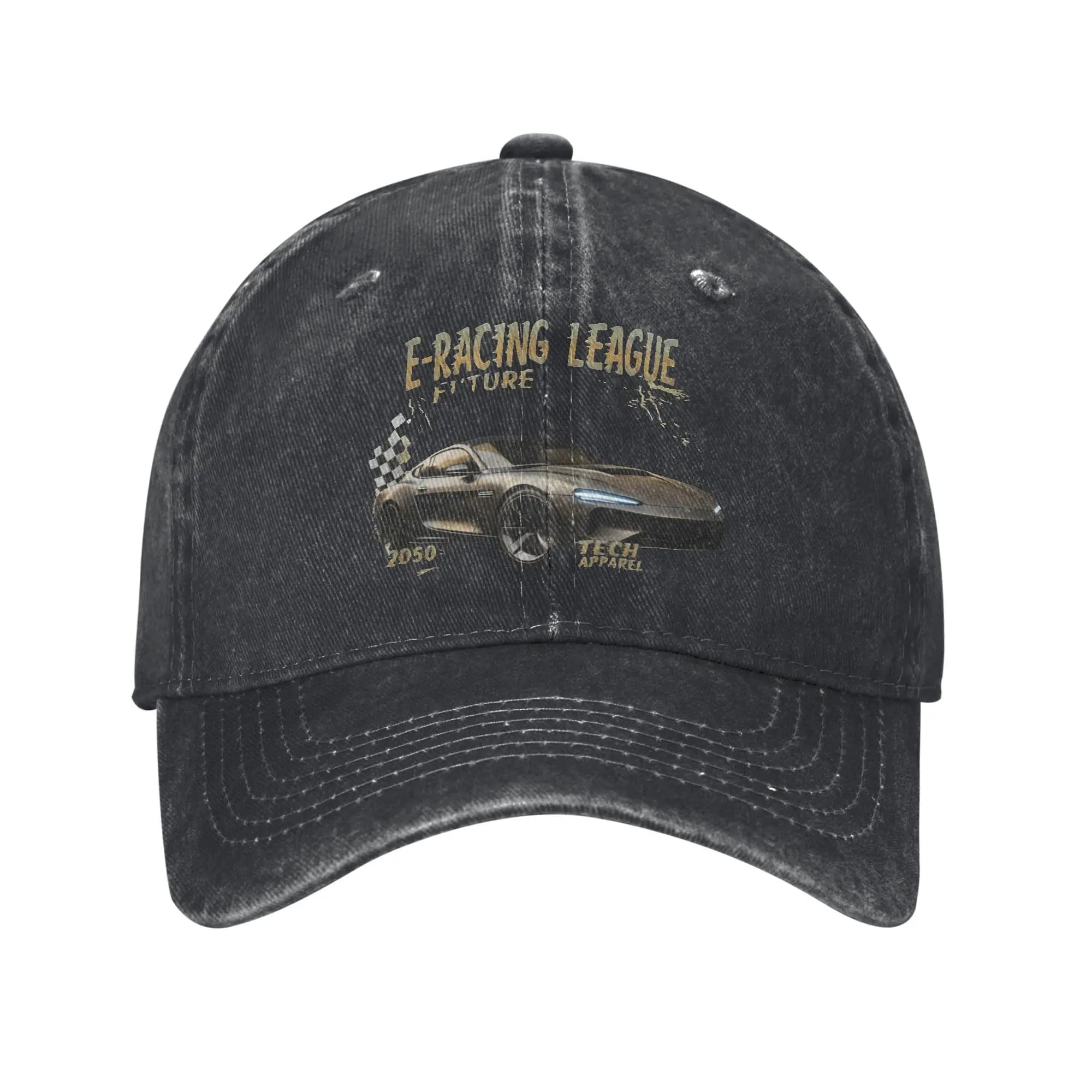 Summer Cap Sun Visor E Racing League 2050 Future Electric Sports Car Vintage Print Hip Hop Caps Cowboy Hat Peaked Hats