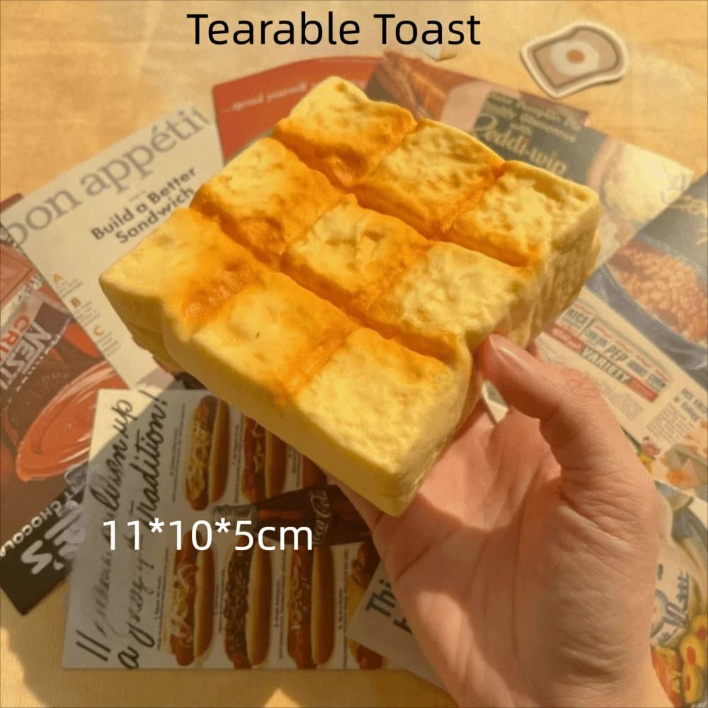 Giocattoli Antistress a Forma di Pane Tostato, Morbidi e Sensoriali, Giocattoli Fidget a Lenta Risalita per Bambini e Adulti