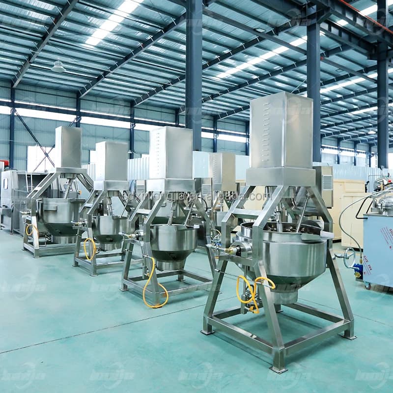 Automatic planetary Wok for sauce, electric heating, chilli sandwich pot, planetary agitation, commercial kettle, popcorn machine
