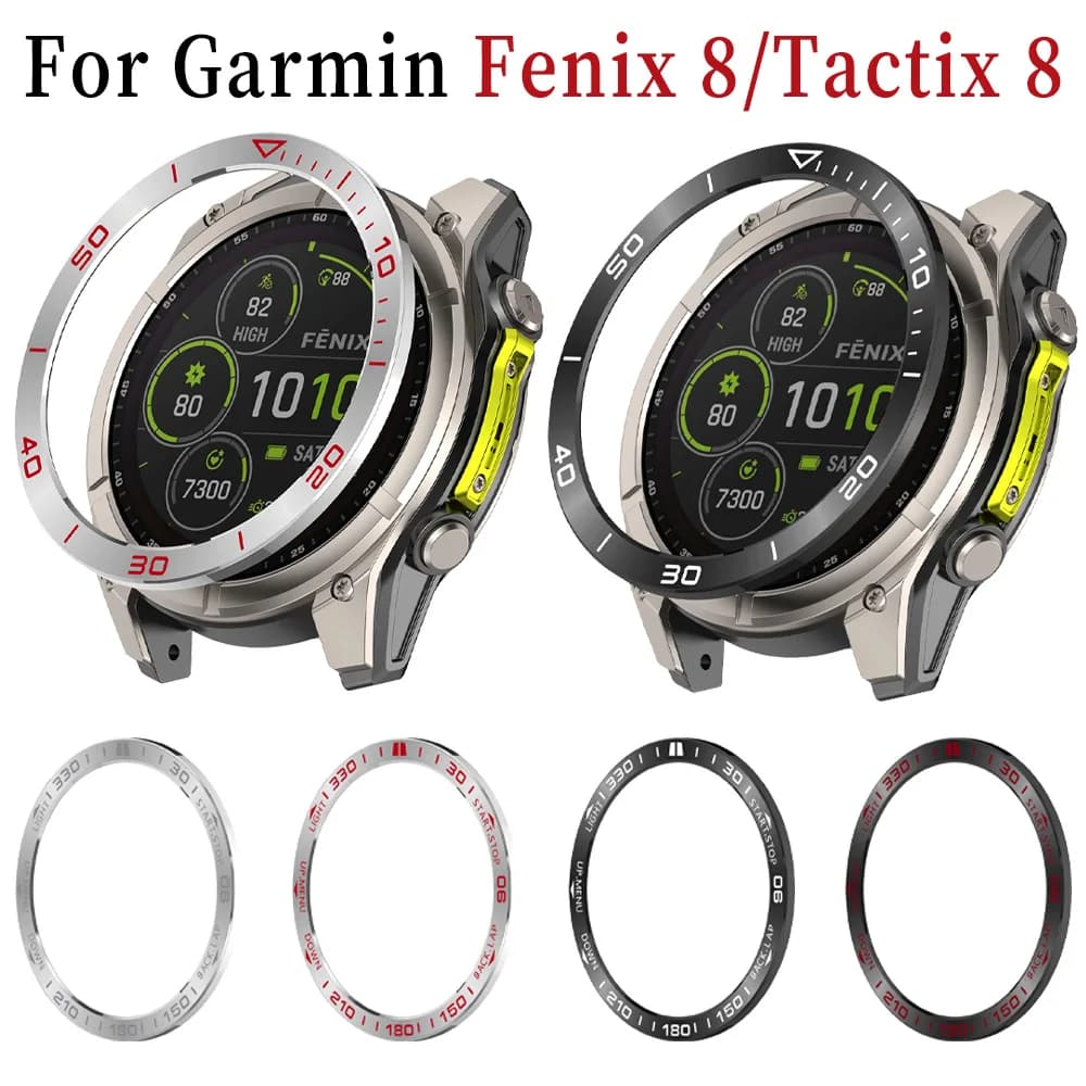 Metal Bezel Ring For Garmin Fenix 8 51mm 47mm 43mm Frame Bumper Protective Ring Garmin Tactix 8 47mm 51mm Smartwatch Accessories