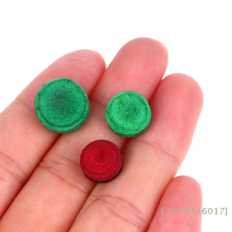 Set di 1/3/5 Puntali Professionali per Stecca da Biliardo in Pelle Multistrato Rossa/Nera/Verde da 11/12/14mm per Snooker e Biliardo a Nove Palle