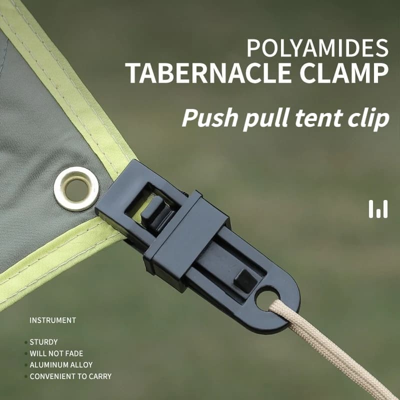 5/10 pezzi clip di fissaggio per punto di trazione aggiuntivo per tenda da campeggio esterna gancio per baldacchino clip per tenda clip per barbatola con cinghia antivento