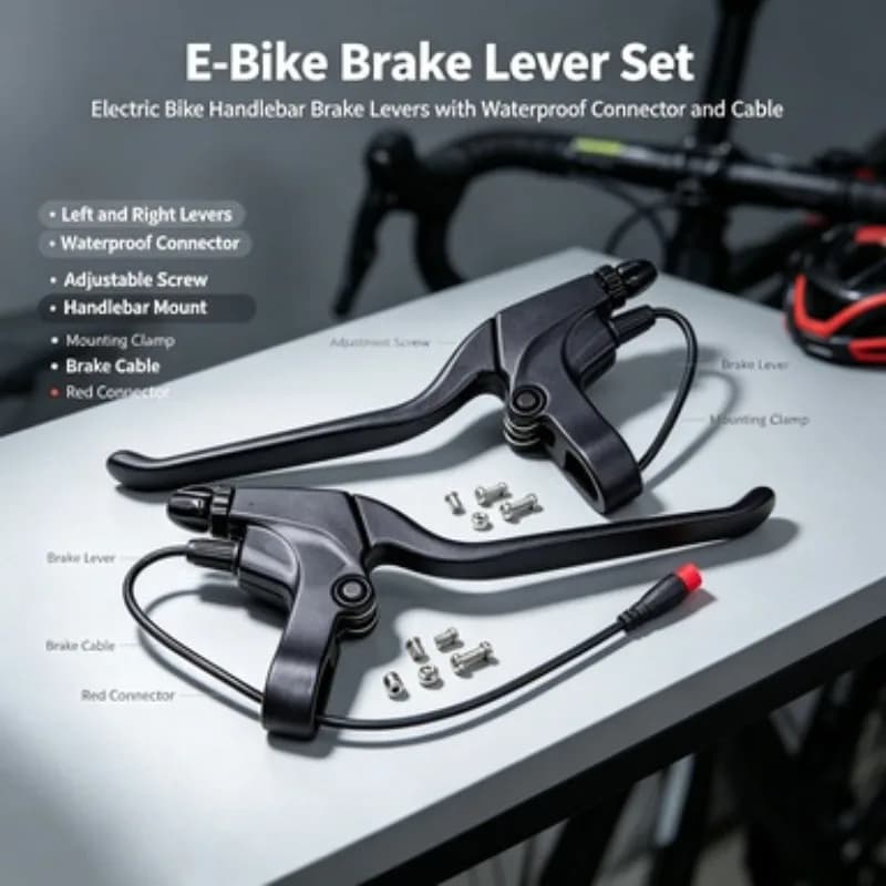 Waterproof Alloy Brake Lever Cut Off Brake Handle Replacement Part For Electric Bicycle And E Scooter Stop Control Accessory