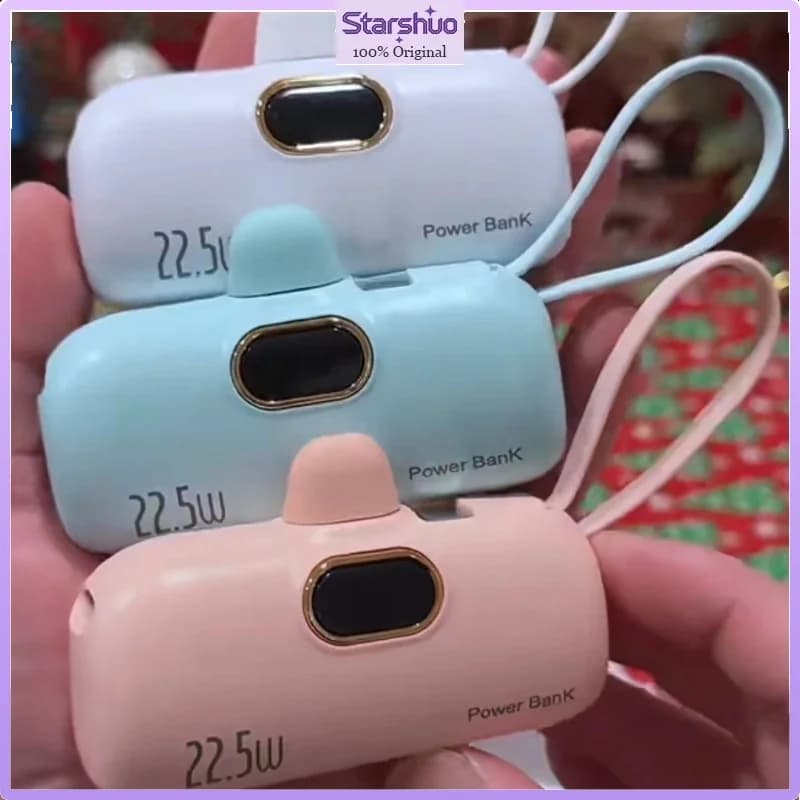 3C Certified Mini Capsule Pocket Power Bank Fast Charging External Battery Compatible With iPhone Huawei Xiaomi Android Phone