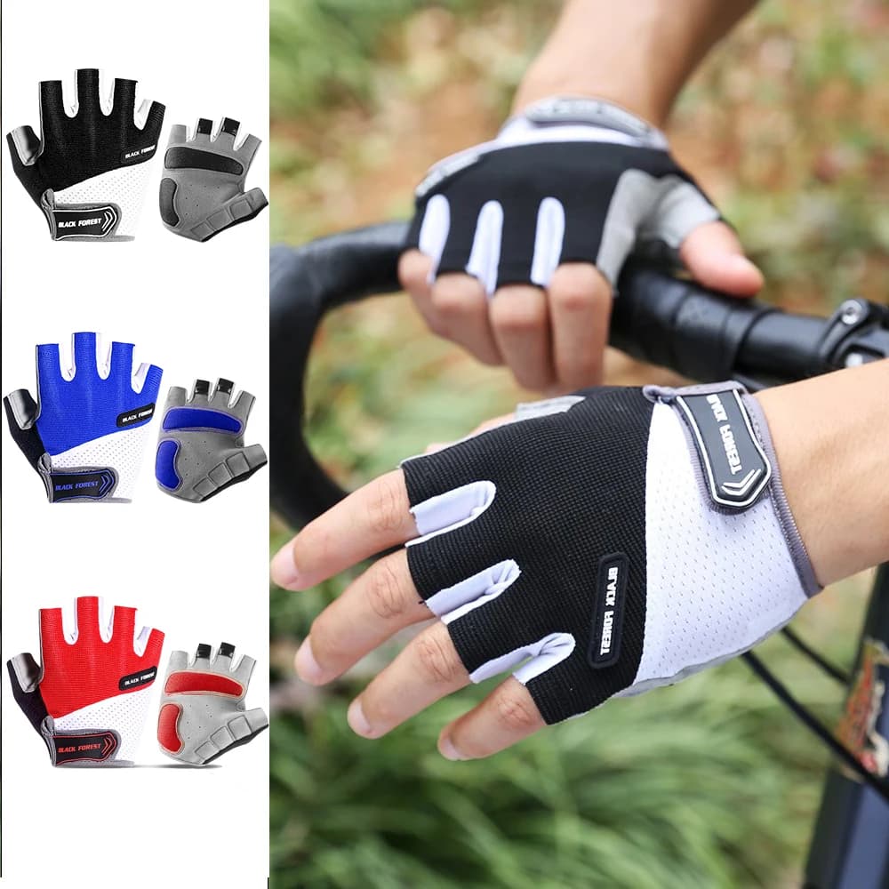 Shockproof GEL Pad Cycling Gloves Half Finger Sport Resistance Men Women Summer Gym Fitness MTB Bike Gloves