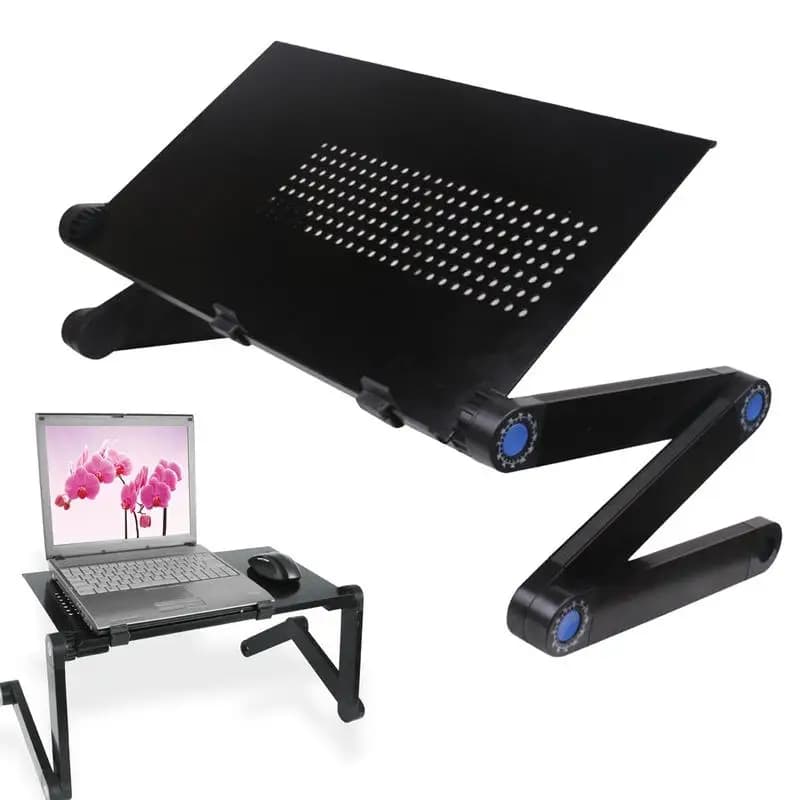 Supporto da scrivania portatile regolabile per laptop Lapdesk ergonomico in metallo per TV letto divano PC tavolo per notebook supporto da scrivania con tappetino per mouse