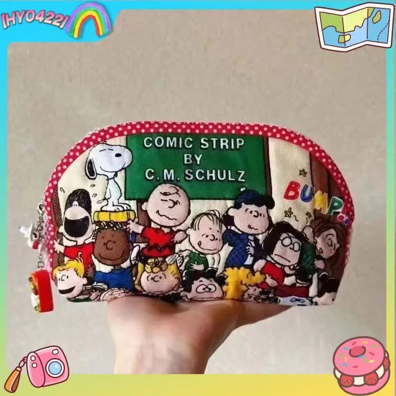 Snoop Y Cartoon pen holder case, cosmetic bag 18*8 cm, fashionable case holder, portable wallet for students, school, office, everyday use
