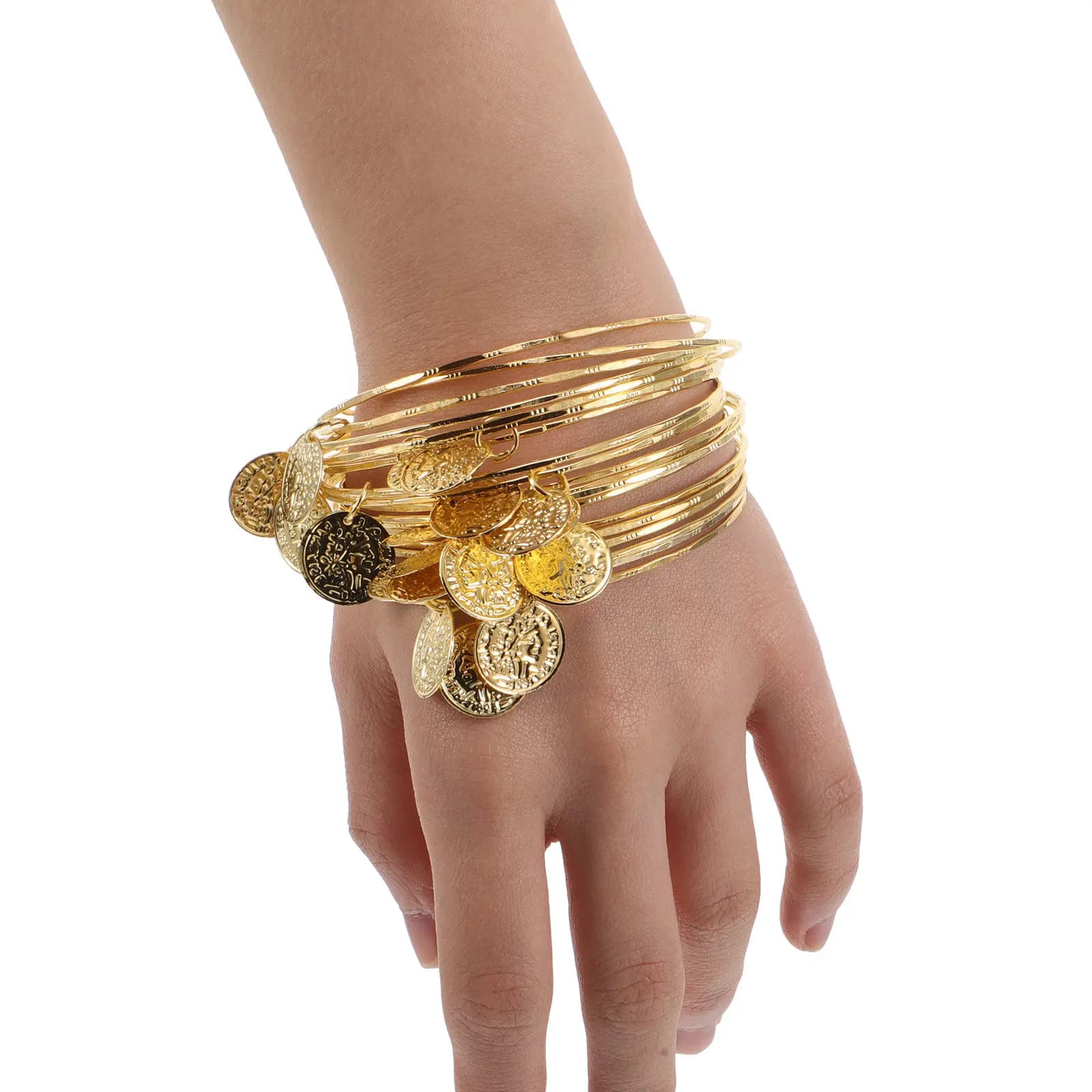 20 Pezzi Accessori Danza del Ventre, Braccialetti Artigianali, Gioielli per Costumi da Palcoscenico, Accessori per Performance