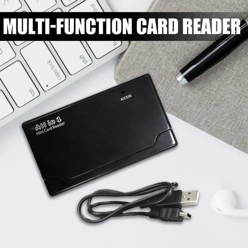 Lettore di schede di memoria per computer Lettore di schede per fotocamera USB Adattatore portatile a sei slot Flash Drive Accessori digitali per file