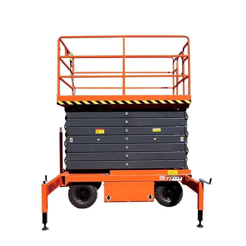 Piattaforma Elevatrice a Forbice Elettrica Idraulica Mobile per Magazzini, Cantieri, Manutenzione Facciate, Hotel e Riparazioni