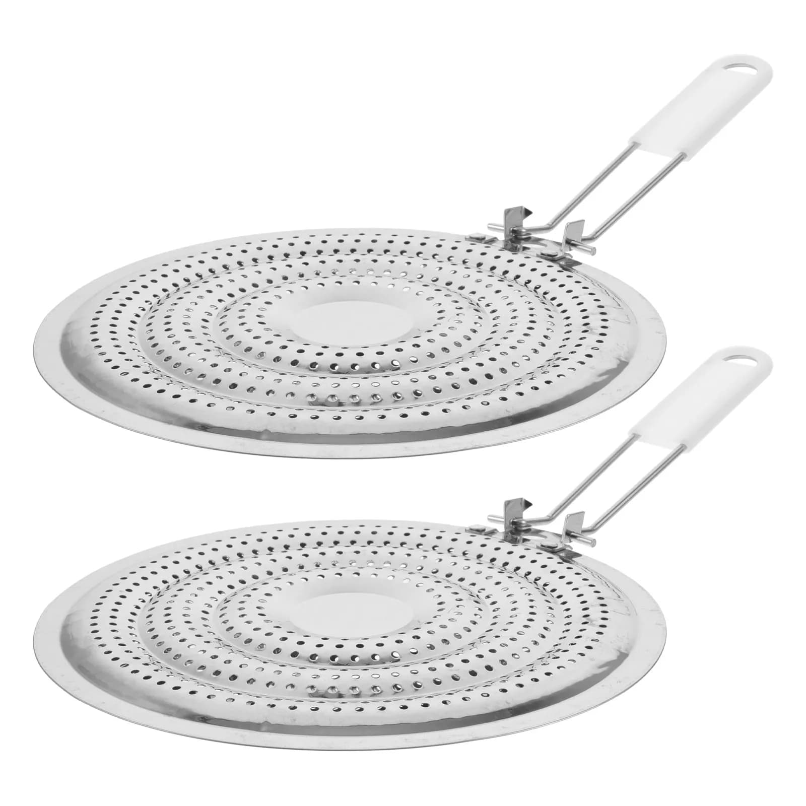 2 Pieces Stainless Steel Heat Diffuser Plate, Gas & Induction cooker adapter, Anti-fouling protection for pots, Fire Cooking Ring Uniform