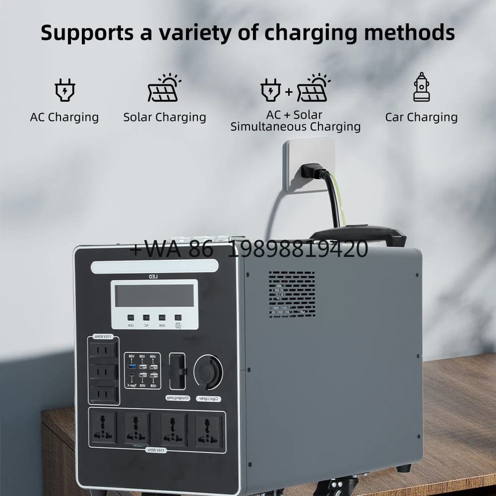 Stazione di alimentazione di backup domestica portatile da 3000 W Sistema di energia solare da 5000 W Batteria inverter Controller MPPT Batteria esterna Pannello solare