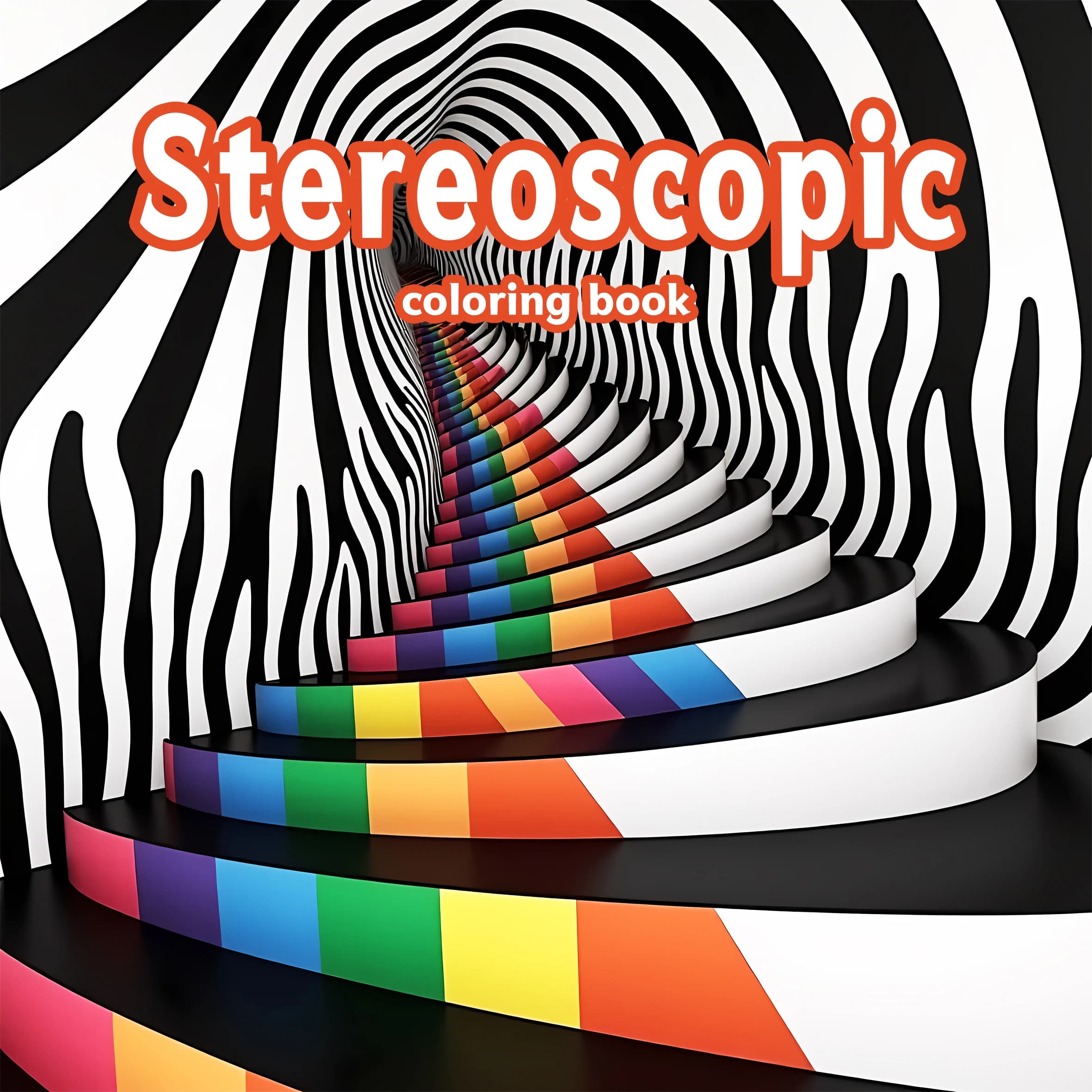 STEREOSCOPIC Patterns Coloring Book for Adults Cute Drawing Book Perfect Gift for Party and Birthday