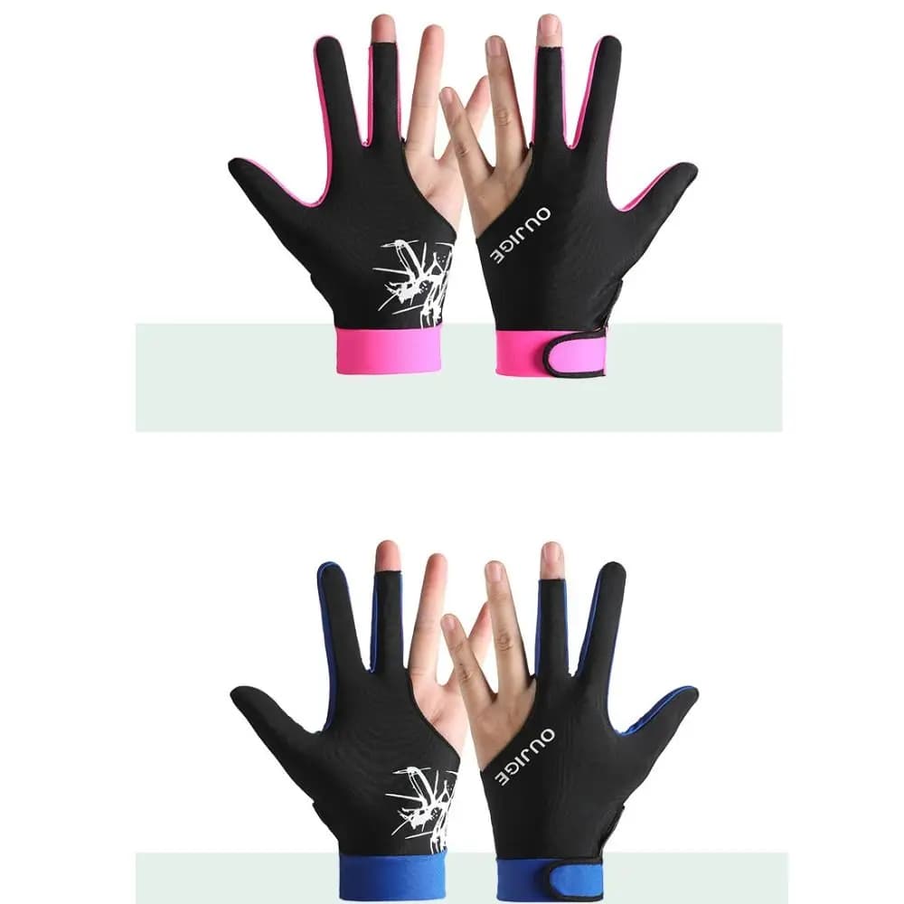 3 finger billiard glove Anti-slip elastic billiard gloves Breathable training glove for left hand right Fitness accessories