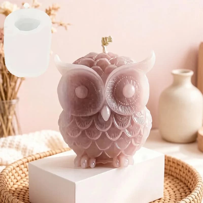 3D Owl Silicone Mold, DIY Molds for Aroma Candles, Gypsum Ornaments, Handmade Soap & Epoxy Resin Crafts