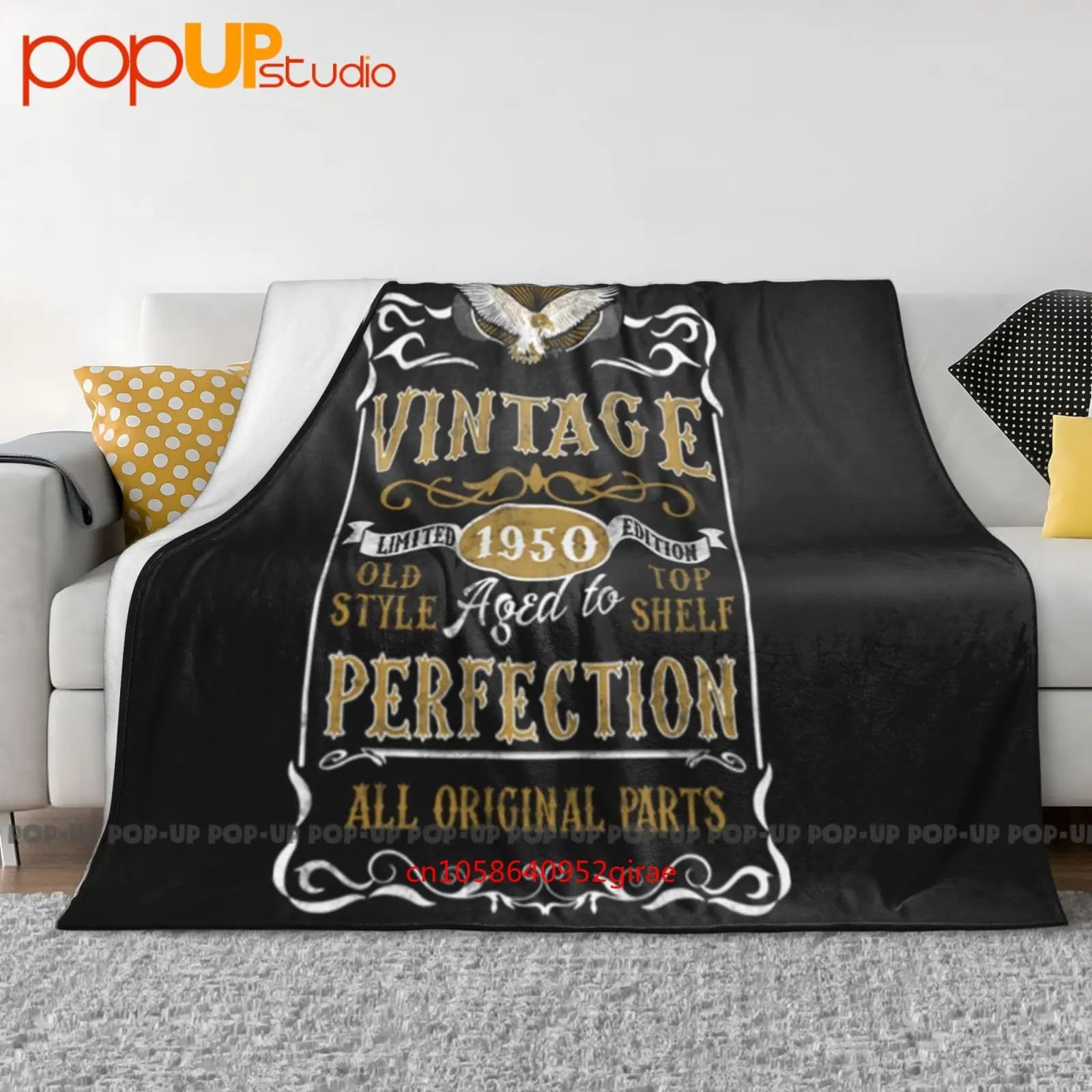 Personalised Made In 1950 Born 1950 Birthday Age Year Ultra-Soft Blanket Quilt Winter Sofa Cover Bed Covers