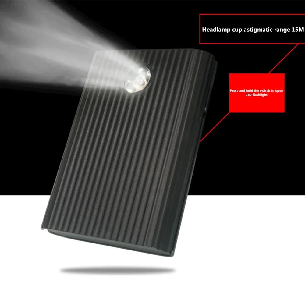 Custodia Power Bank Fai-da-te per Batterie 18650 con Doppia Uscita USB, Ricarica Rapida, Ingresso Micro USB e Type-C, con Torcia LED (Batteria NON Inclusa)