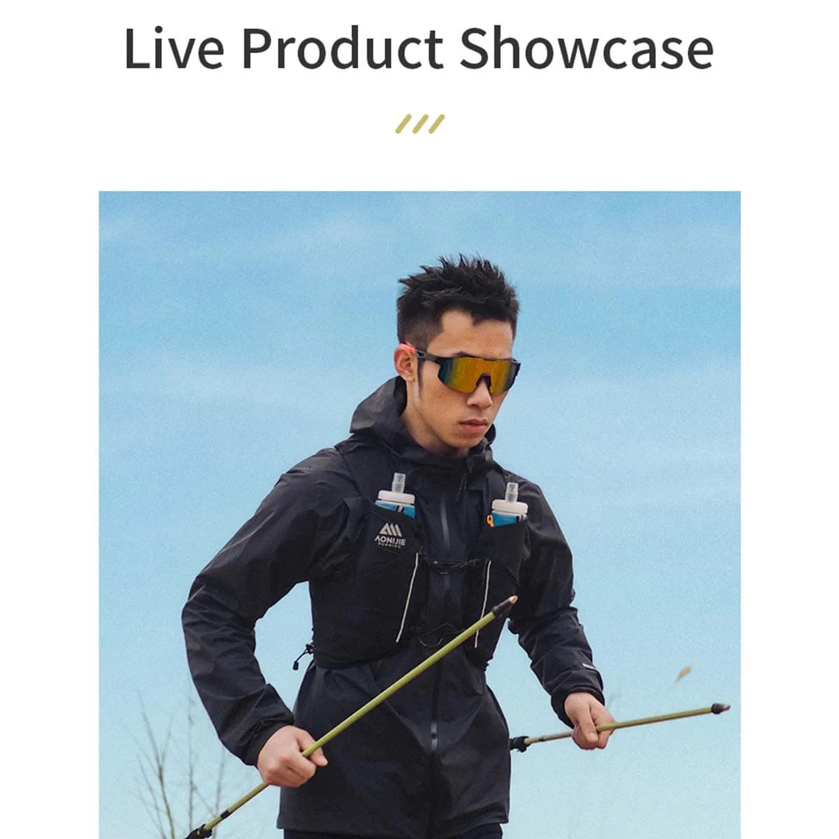 AONIJIE E4220 Trekking Poles Lightweight Carbon Fiber Folding Quick Lock Hiking Sticks for Trail Running And Outdoor Adventures