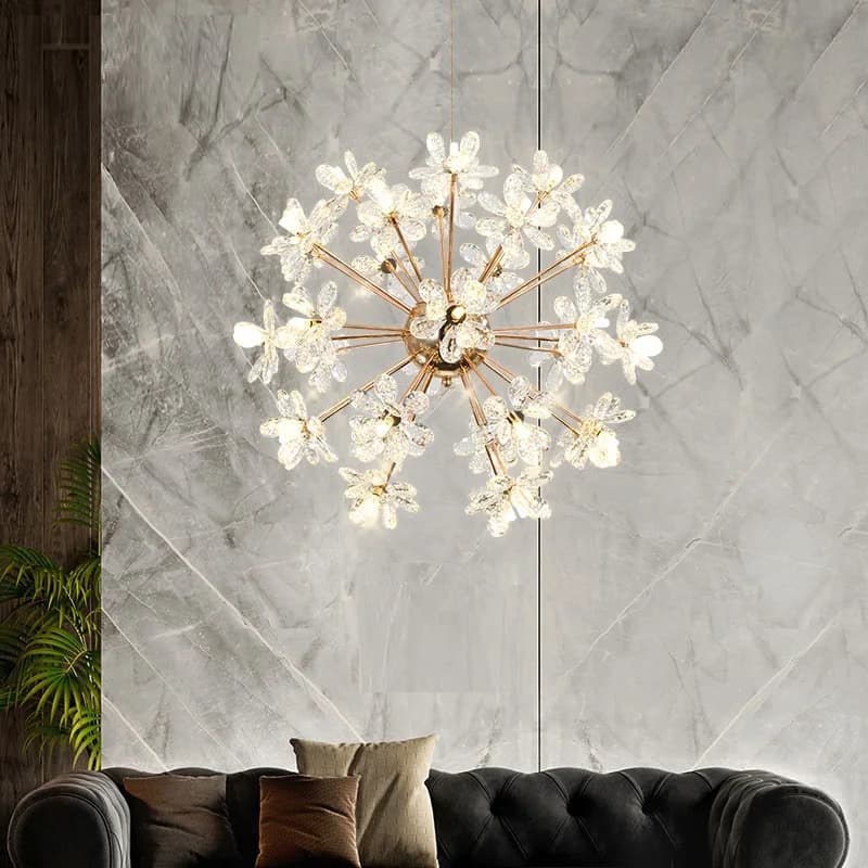 Lampadari a sfera rotondi con fiori Decorazioni artistiche casa cucina camera da letto soggiorno sala da pranzo lampadario a sfera foyer illuminazione a sospensione per interni