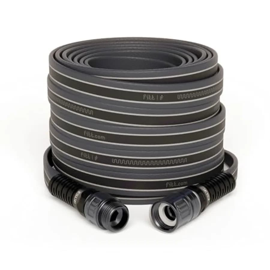 Tubo da Giardino Force Pro, Leggero, Ultra Flessibile, Resistente, Anti-Piega, Grado Commerciale, Piatto, Grigio e Blu, 15