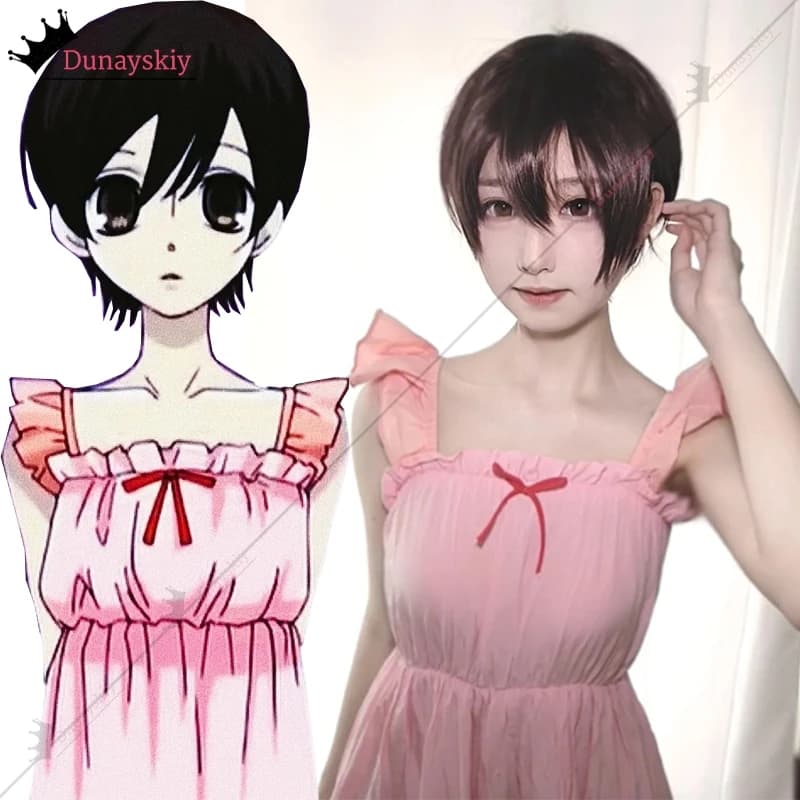 Anime Fujioka Haruhi Costume Cosplay Rosa Puro Camicia Da Notte Pigiama Abiti Ragazza Uniformi Fujioka Haruhi Travestimento Pigiama Del Partito