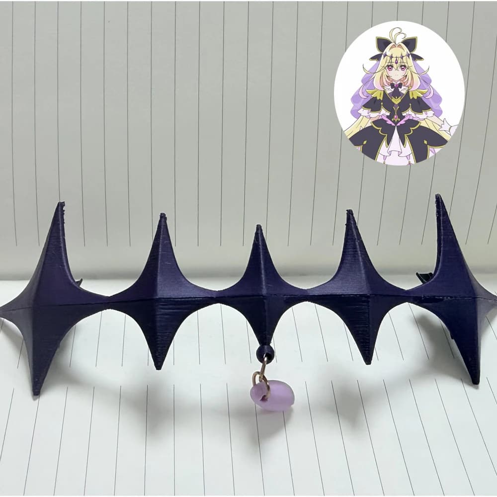 Moria Ruruka Cosplay Prop Headwear Accessorio per capelli con fermaglio per capelli Costume cosplay per Halloween Party Role Play Props Donna