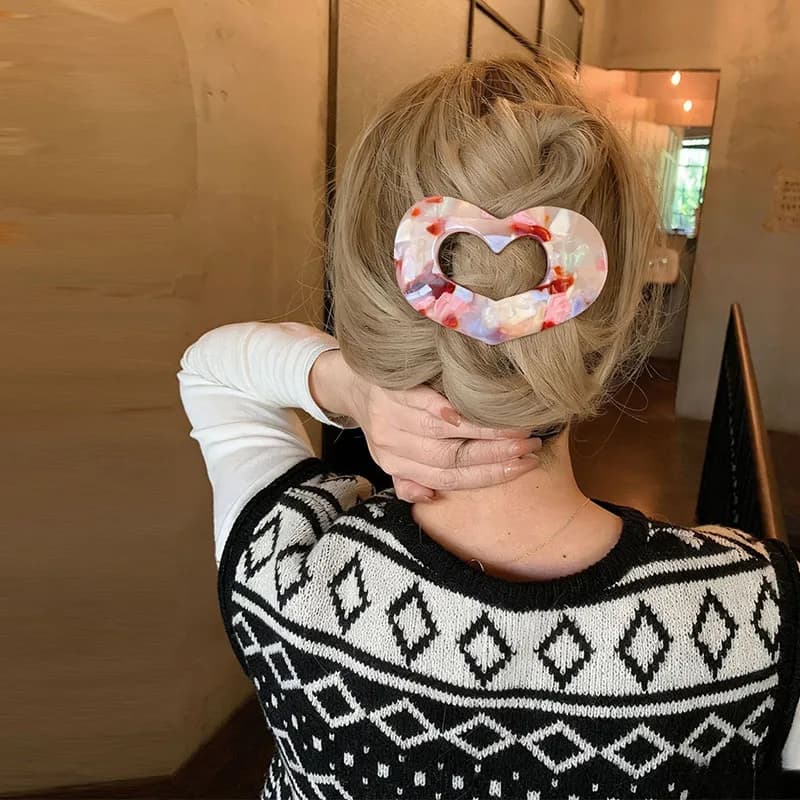 Fermaglio per capelli rosa dolce, testurizzato, liscio, resistente ai graffi, fermaglio per capelli legato in modo sicuro, accessorio per capelli che non disturba la testa