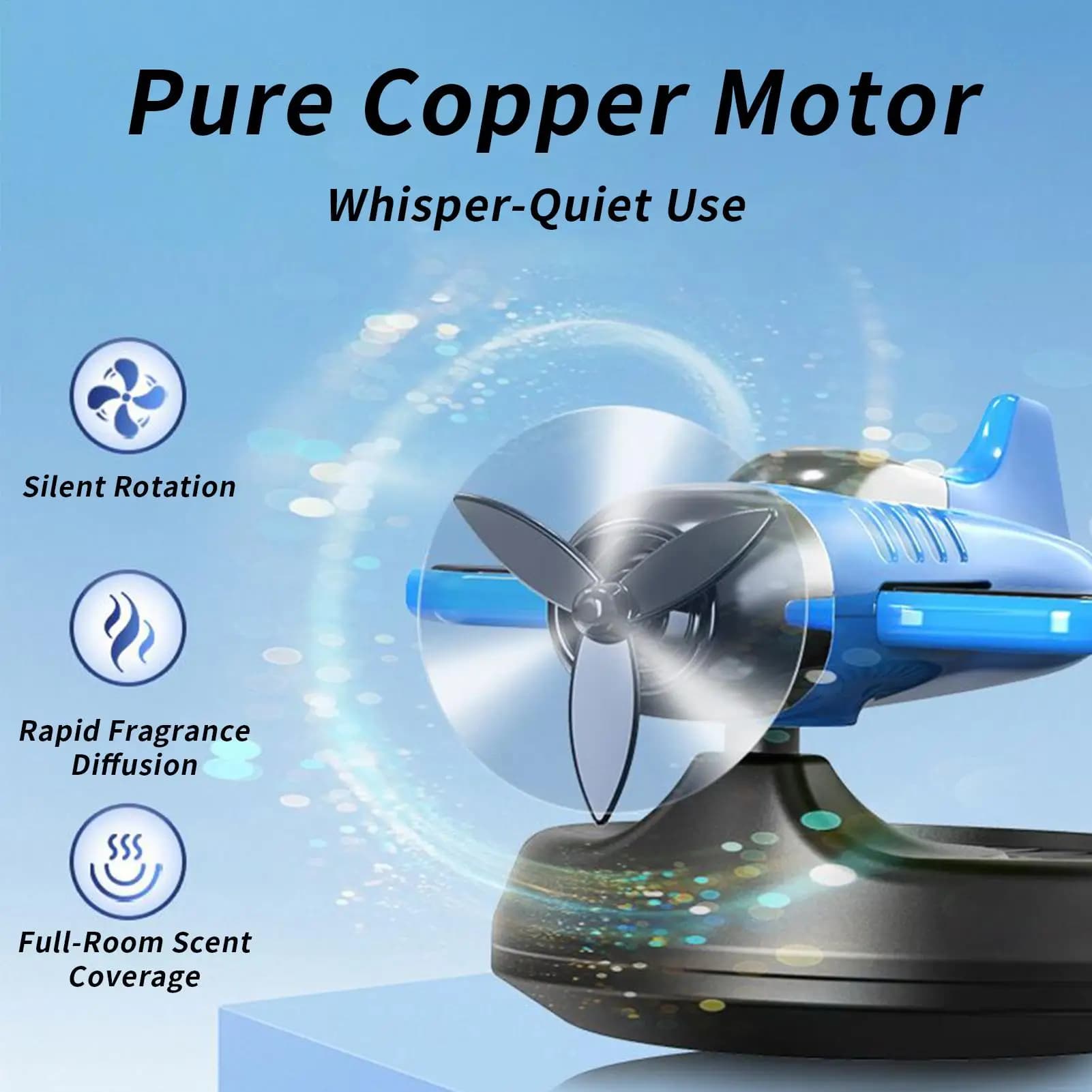 Deodorant for solar energy cars, rotary air-shaped aromatherapy diffuser, long-lasting auto perfume for SUVs for car trucks