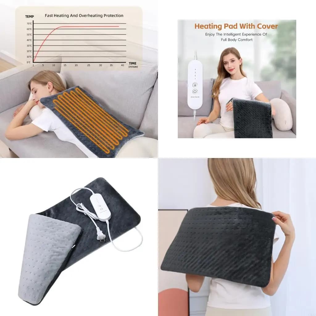 Coperta elettrica da 110 V con 4 impostazioni riscaldamento Design chiusura surriscaldante per anziani degli adulti