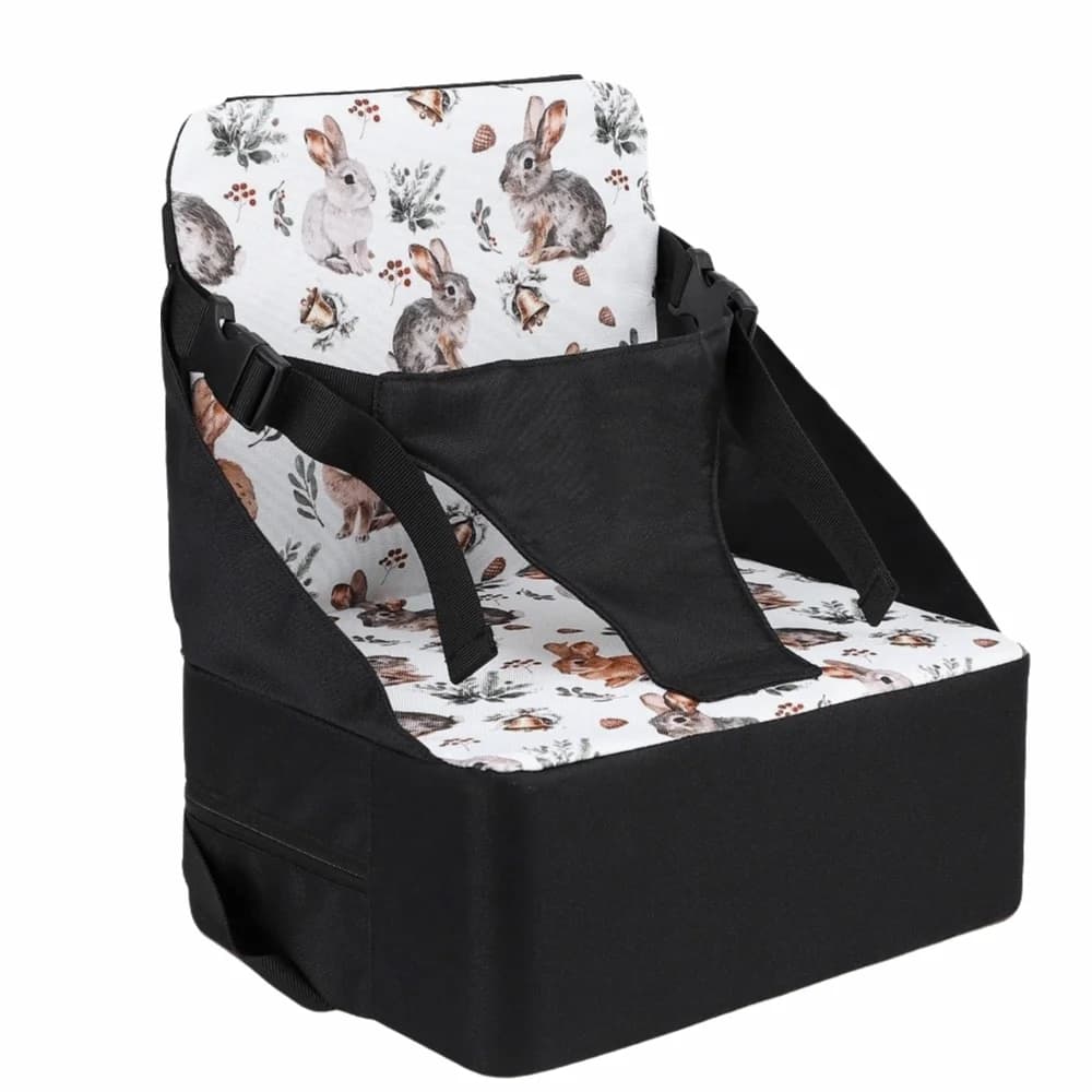 Cartoon Printed Kids Booster Seat Mat Foldable Easy Clean Toddler Dining Chair Cushion Ventilated Adjustable
