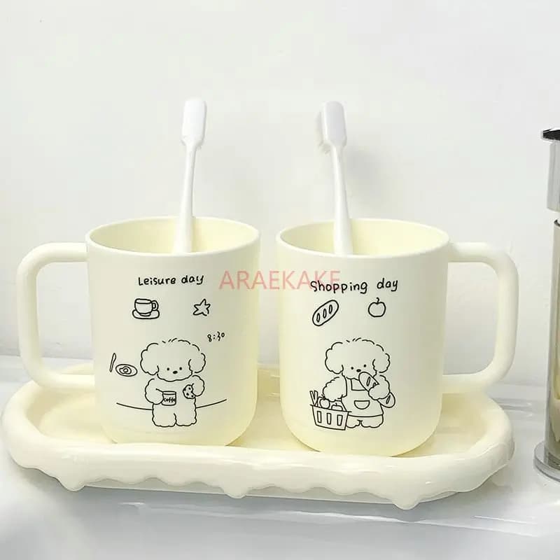 1pcs Cute toileting cup, home cup, couple style mouthwash cup, student high-value dental cup, creative brushing cup