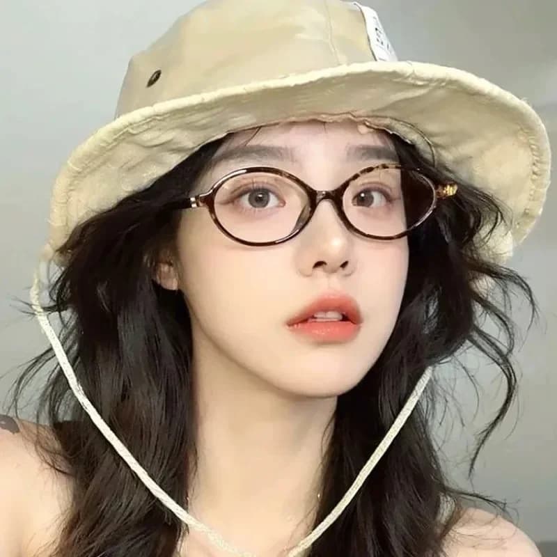 Blue Anti Light Oval Glasses for Women, Anti-Radiation Filter for Digital Screen Protection