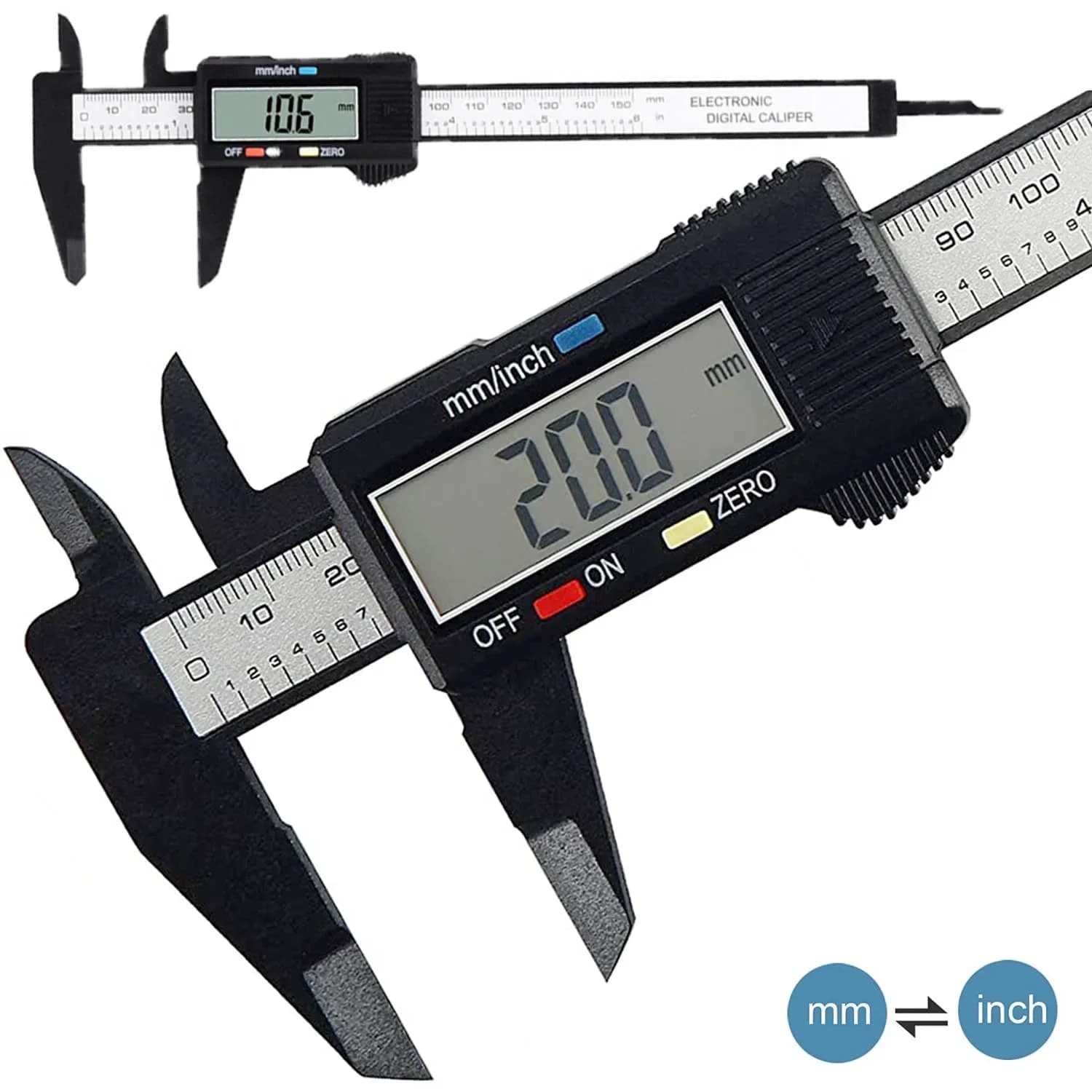 150mm 100mm Digital Electronic Caliber Carbon Fiber Dial Load Caliber Micrometer Measuring Instrument Digital Row