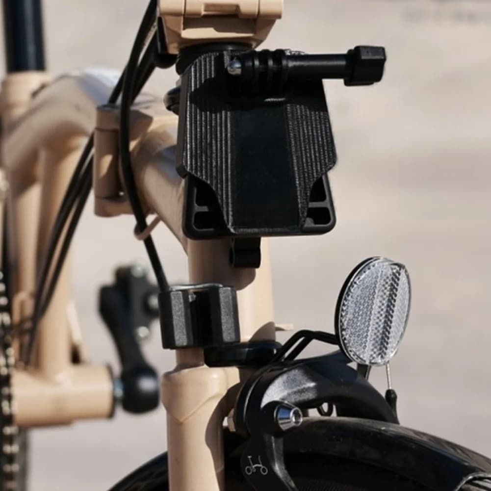 Foldable Bicycle Front Wall Adapter, Action Camera Holder for Brompton, Light Bicycle Accessories