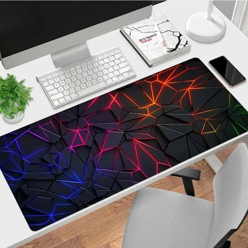 Linee tecnologiche Tappetino per mouse per computer HD Gaming Gomma Accessori antiscivolo Cuscino grande Tappetino per tastiera Mausepad 400X800
