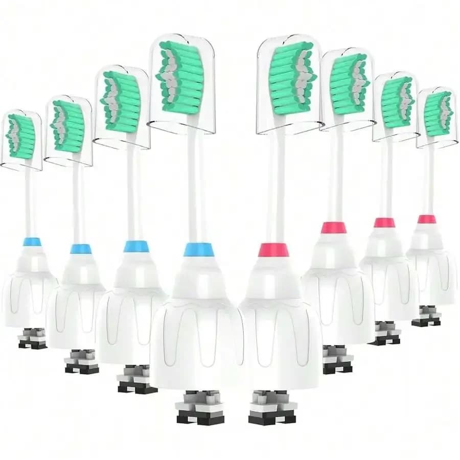 Testine di Ricambio per Spazzolini Elettrici Serie E, Compatibili con Spazzolini Elettrici