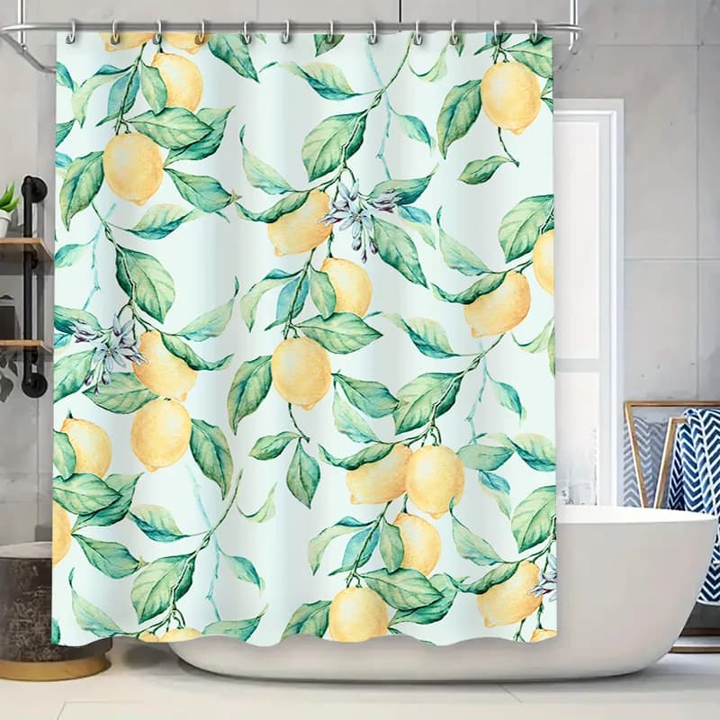 Tenda da doccia effetto marmo Tessuto impermeabile stampato Decorazioni per la casa Accessori da bagno in bianco grigio