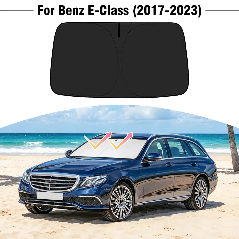 Parasole per Parabrezza Auto Mercedes Benz Classe E 2017-2022 2023, Copertura Anteriore, Protezione UV, Accessori
