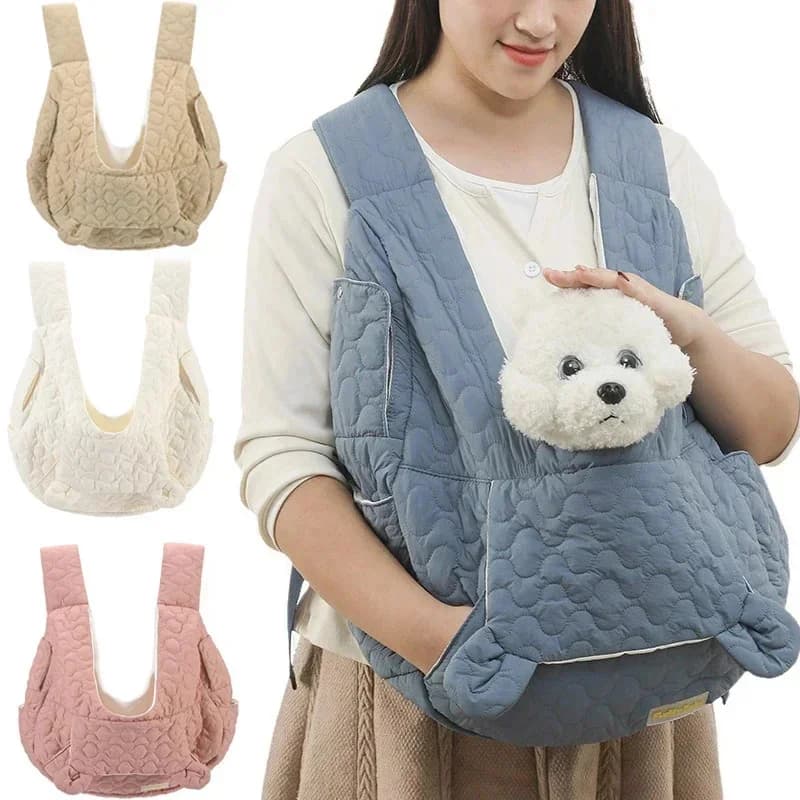 Borsa a tracolla da viaggio per cuccioli di gattino Pet Front Cat Dog Carrier Zaino portatile caldo invernale traspirante Tracolla incrociata