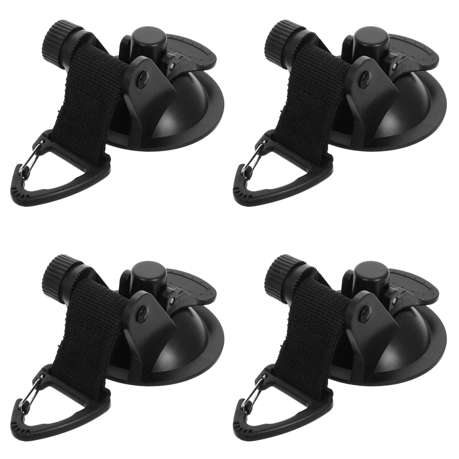 4 Pezzi Ganci a Ventosa Resistenti per Tende da Auto, Ancoraggio Sicuro Portatile per Campeggio, Esterni, Tende da Sole per Camper e Fissaggio Finestre