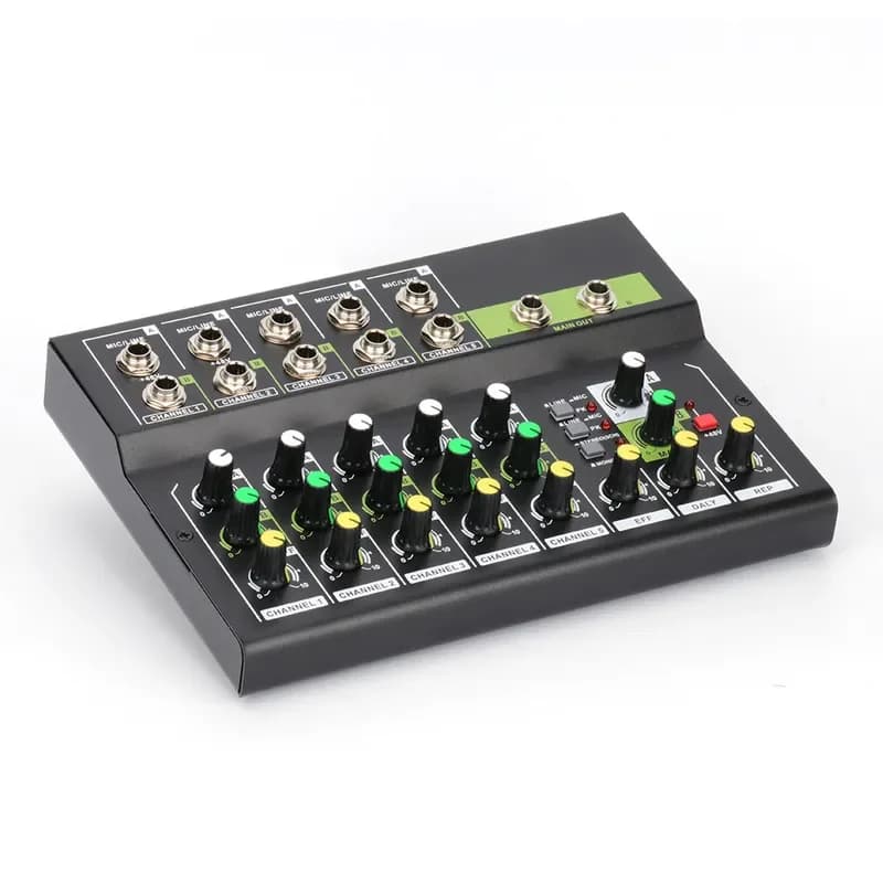 for MIX5210S Sound Console Metal 10-way Small Reverberator Audio Mixer Professional DJ Equipment Karaoke Machine