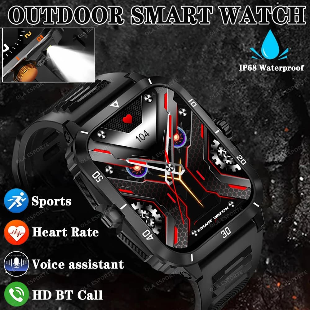 New Smart Watch Outdoor Voice Assist Calling BT 7/24H Sleep & BP Monitor Fitness Tracker Kids Bracelet Waterproof Sport Smartwatch