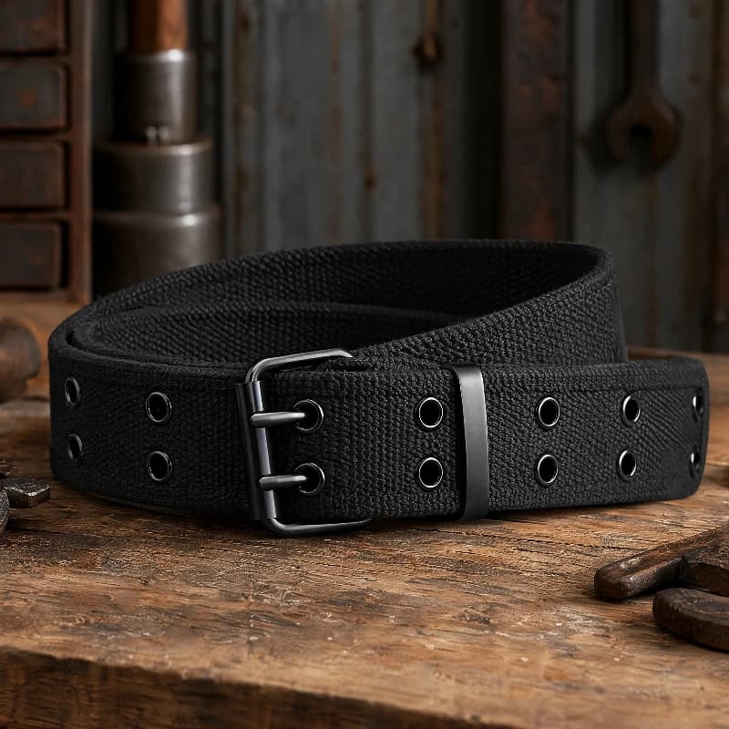 1pc Men's Double Hole Pin Buckle Belt, For Outdoor Sports, Suitable For Both Men And Women YD611