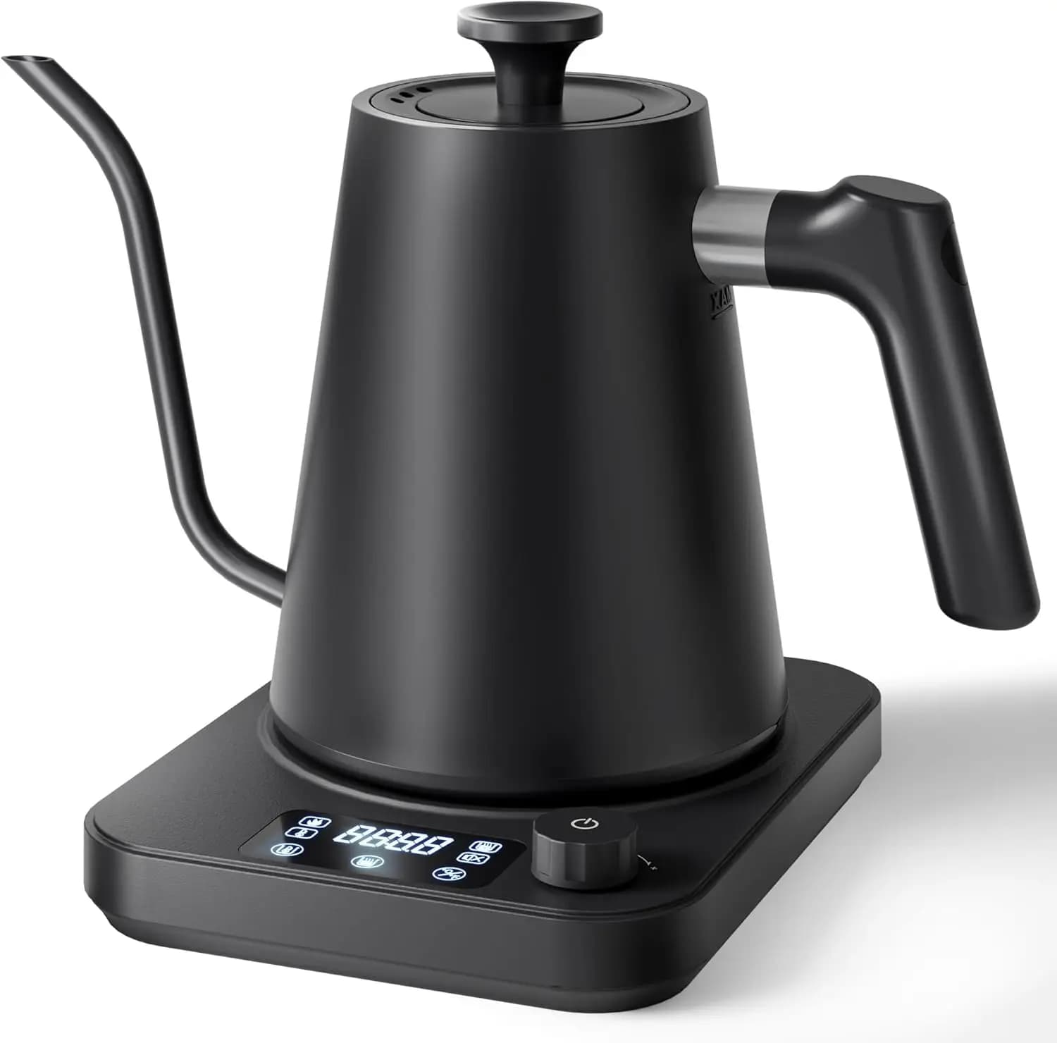 Electric gooseneck kettle with temperature ±1 ° Precision control F, intelligent altitude adjustment, 24 hour heat maintenance and memory for 30 minutes
