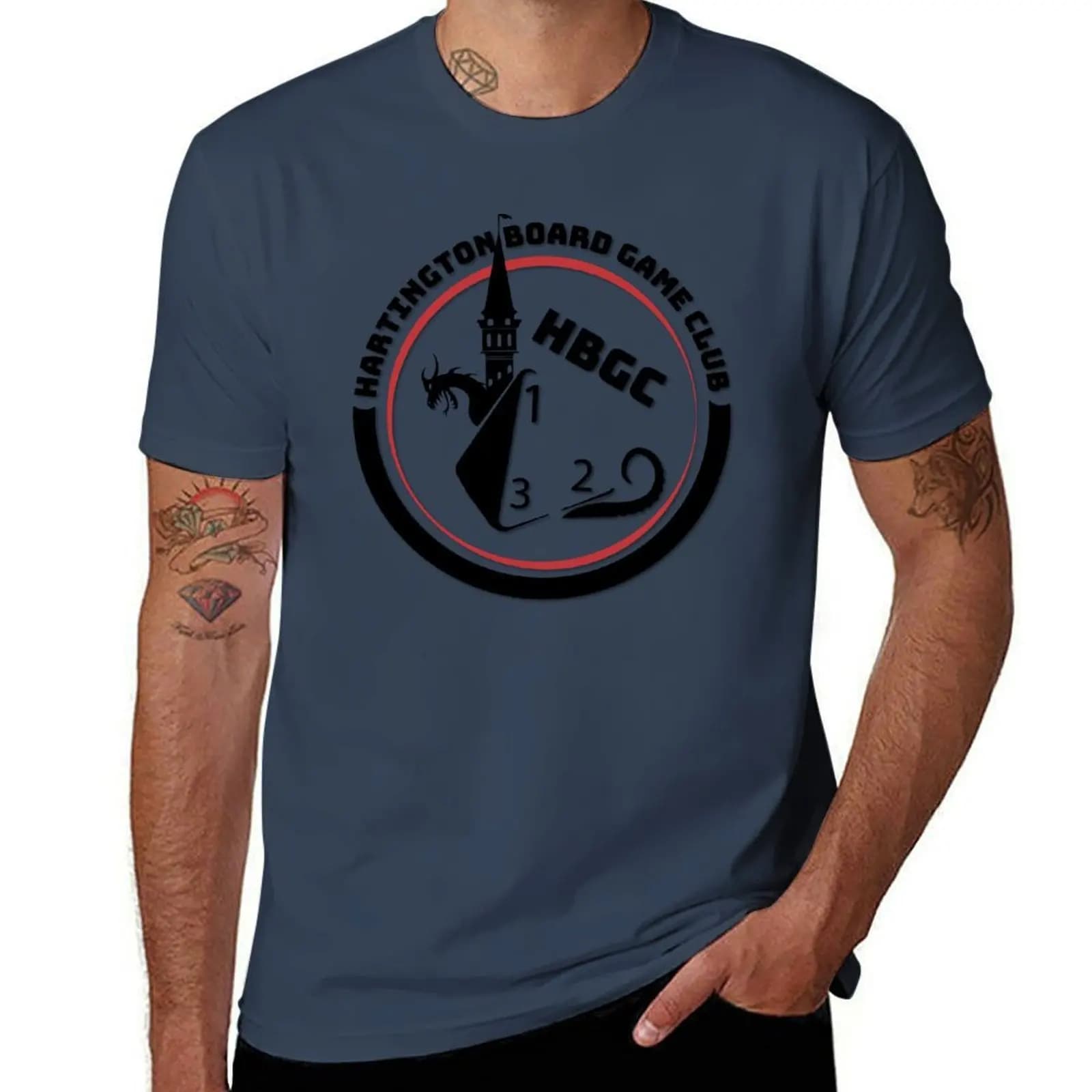 T-shirt Hartington Game Board Club, top casual leggero a maniche corte