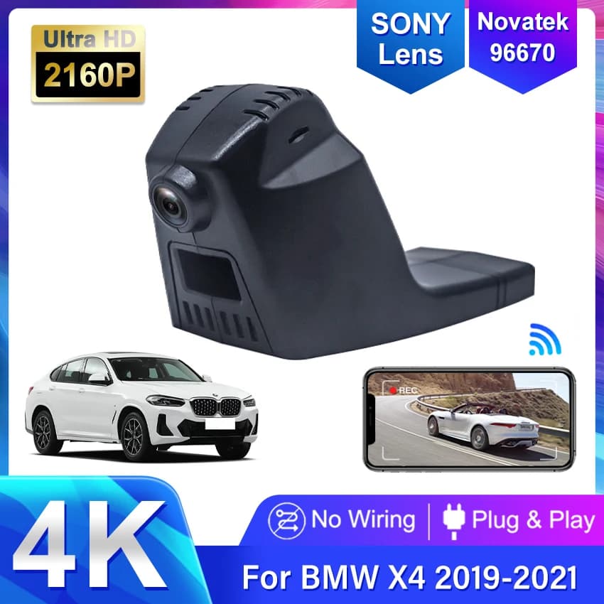 Plug and Play 4K Auto Dvr Dash Cam for BMW X6 F16 G06 X4 G02 F98 X4M 8 G14 G15 G16 Z4 G29 X7 G07 F23 X3M F97 2019- 2021
