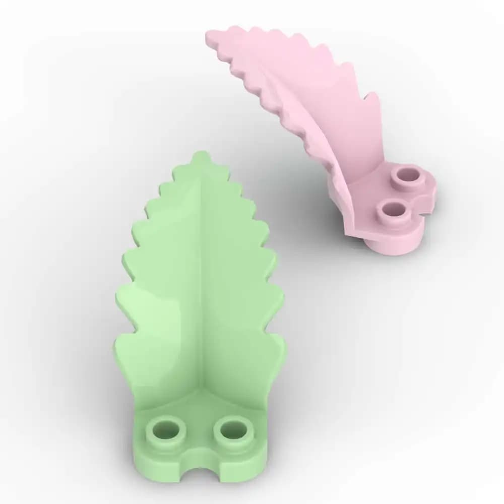 MOC 10PCS 5151 Round 1x2 With Curved Leaf Building Blocks Plant Replaceable Flower Potted Brick Toy Children Birthday Boys Gifts